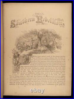 1863 Southern Rebellion CIVIL WAR Confederate SLAVERY Battles Maps Dred Scott 2v