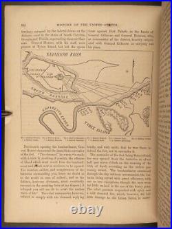 1863 Southern Rebellion CIVIL WAR Confederate SLAVERY Battles Maps Dred Scott 2v