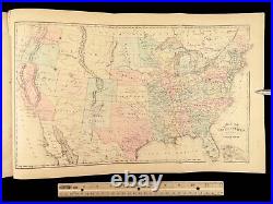 1863 Southern Rebellion CIVIL WAR Confederate SLAVERY Battles Maps Dred Scott 2v