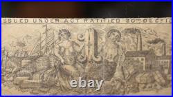 1863 State of North Carolina $1 Dollar Civil War Confederate Banknote