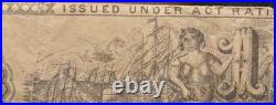 1863 State of North Carolina $1 Dollar Civil War Confederate Banknote