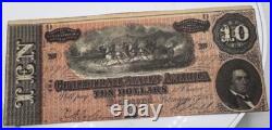 1864 $10 CSA Confederate States America Richmond Civil War Note
