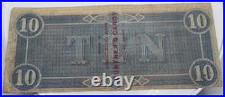 1864 $10 CSA Confederate States America Richmond Civil War Note
