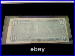 1864 $10 Confederate Currency Civil War S/N 21300