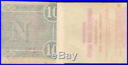 1864 $10 Dollar Confederate Poem On Back 1898 Relief Bazaar Paper CIVIL War Note
