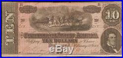 1864 $10 Dollar Low Serial Number 200 Confederate States Currency CIVIL War Note