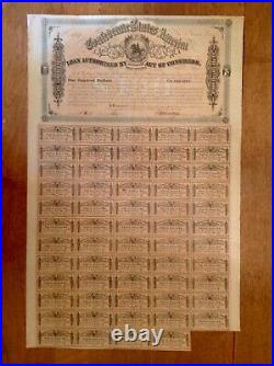 -1864 $100 Confederate States of America CSA Civil War Bond