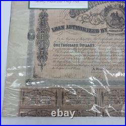 -1864 $1000 5th FIFTH Series Confederate States of America Civil War Bond SALE