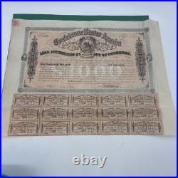 -1864 $1000 5th FIFTH Series Confederate States of America Civil War Bond SALE