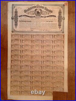 -1864 $1000 Confederate States of America CSA Civil War Bond
