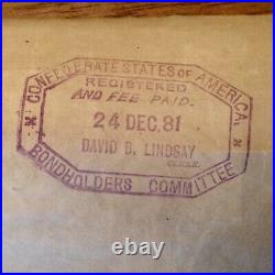 -1864 $1000 Confederate States of America CSA Civil War Bond