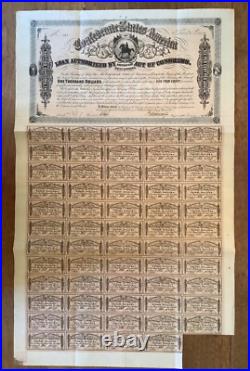-1864 $1000 Third Series Confederate States of America -CSA Civil War Bond