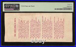 1864 $2 Bill Csa Poem On Back Confederate States Note CIVIL War Currency T70 Pmg