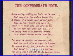 1864 $2 Bill Csa Poem On Back Confederate States Note CIVIL War Currency T70 Pmg