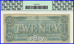 1864 $20 Confederate States CIVIL War Currency Note Pcgs Gem New 64 Ppq