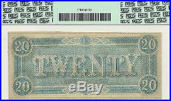 1864 $20 Confederate States CIVIL War Currency Note Pcgs Gem New 64 Ppq