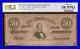 1864 $50 Bill Confederate States Note CIVIL War Money M Black T-66 Pcgs 58 Ppq