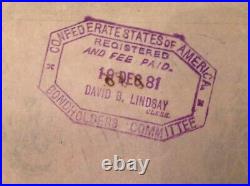 -1864 $500 First Series Confederate States of America -CSA Civil War Bond