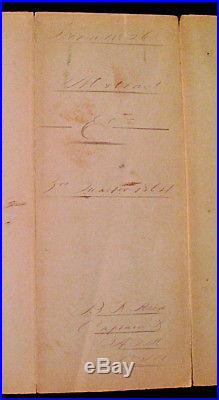 1864 CIVIL WAR CONFEDERATE MUSTER ROLL Soldiers ARTICLES Quartermaster ABSTRACT