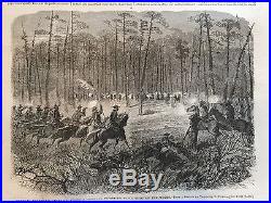 1864 CIVIL WAR display newspaper CONFEDERATE GEN ROBERT E LEE large PORTRAIT