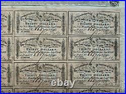 1864 CONFEDERATE STATES AMERICA $1000 CIVIL WAR BOND With COUPONS 2ND SERIES