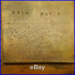 1864 Civil War CSA Confederate States of America Free Black Man Copper Plate