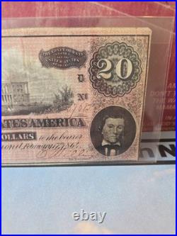 1864 Confederate $20 Note Richmond VA Feb 17 Capitol Scene T-67 Civil War Signed