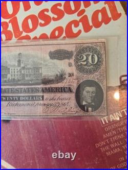 1864 Confederate $20 Note Richmond VA Feb 17 Capitol Scene T-67 Civil War Signed