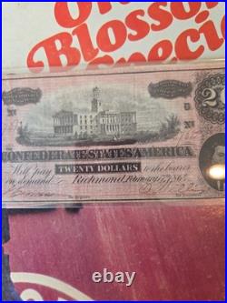 1864 Confederate $20 Note Richmond VA Feb 17 Capitol Scene T-67 Civil War Signed