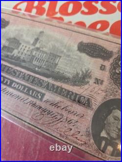 1864 Confederate $20 Note Richmond VA Feb 17 Capitol Scene T-67 Civil War Signed