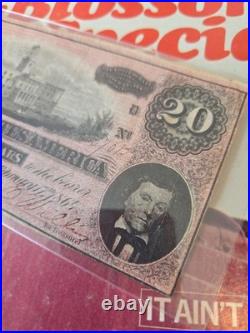 1864 Confederate $20 Note Richmond VA Feb 17 Capitol Scene T-67 Civil War Signed