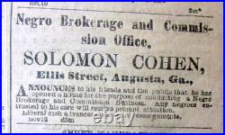 1864 Confederate AUGUSTA Georgia Civil War newspaper w GENERAL NATHAN B FORREST 1864 Confederate AUGUSTA Georgia Civil War newspaper w GENERAL NATHAN B FORREST