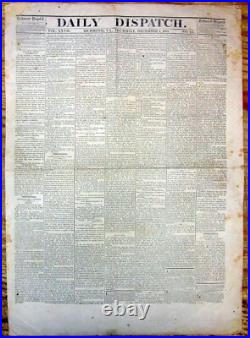 1864 Confederate Civil War newspaper w SHERMAN MARCH THROUGH GEORGIA to SAVANNAH 1864 Confederate Civil War newspaper w SHERMAN MARCH THROUGH GEORGIA to SAVANNAH