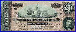 1864 Confederate States of America Currency Richmond Civil War $5 $10 $20 Notes