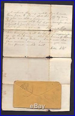 1864 Ohio CIVIL WAR LETTER Sent to Virginia Cavalry Confederate Prisoner