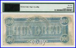 1864 T-65 $100 The Confederate States of America Note CIVIL WAR Era PMG 65 EPQ