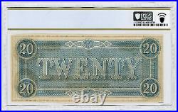 1864 T-67 $20 The Confederate States of America Note CIVIL WAR Era PCGS CU 63