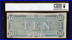 1864 T-68 $10 Civil War Confederate States of America PCGS AU55 PPQ X5