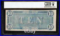 1864 T-68 $10 Civil War Confederate States of America PCGS AU55 PPQ X6