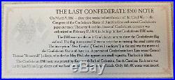 1864 The Last Confederate $500 Note Bill Paper Currency Civil War Era with Box