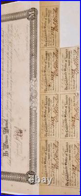 1865 Civil War Bond $1000 Confederate States of America CSA Issued April 1893