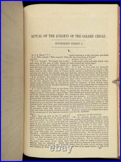 1865 Confederate 1ed Civil War Trials for Treason Indianapolis Lincoln