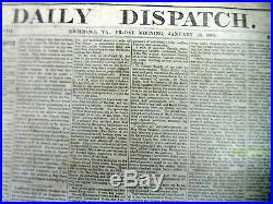 1865 Confederate Civil War newspaper w BATTLE OF FRANKLIN-Nashville TENNESSEE