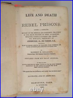 1865 antique CONFEDERATE US ARMY PRISONERS CIVIL WAR CONFEDERACY CSA 1st ed