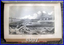 1866 Antique CIVIL War Book Military History Union Confederate Color Plates Map