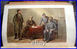 1866 Antique CIVIL War Book Military History Union Confederate Color Plates Map
