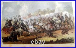 1866 Antique CIVIL War Book Military History Union Confederate Color Plates Map