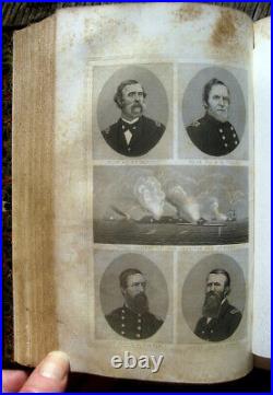 1866 CIVIL War Military History Union Confederate Illustrated Antique Leather Us