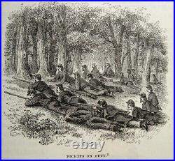 1866 CIVIL War Set Illustrated History Union Confederate Military Lincoln Us Csa