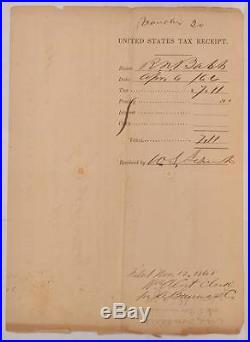 1866 Civil War Arkansas Confederate Insurrectionary District Direct Tax Form #3